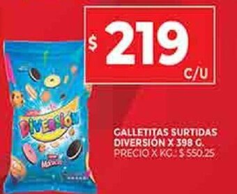Supermercados DIA Galletitas surtidas diversion X 398 G. oferta