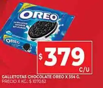 Supermercados DIA OREO galletotas chocolate oreo X 354 G. oferta