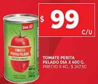 Supermercados DIA Tomate perita pelado dia X 400 G. oferta