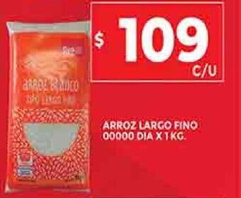 Supermercados DIA Arroz largo fino 00000 dia X 1 KG oferta