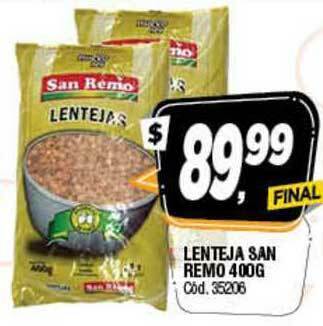 Supermercados Yaguar Lenteja San Remo 400G oferta