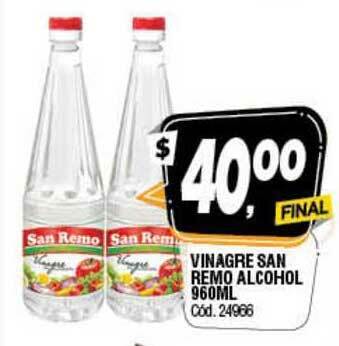 Supermercados Yaguar Vinagre San Remo Alcohol 960ML oferta