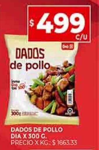 Supermercados DIA Dados de pollo dia X 300 G. oferta