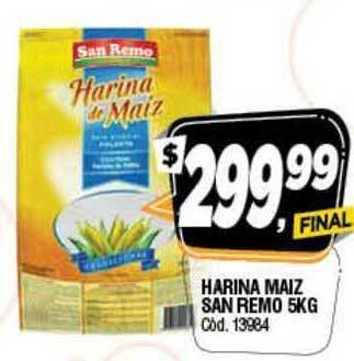 Supermercados Yaguar Harina Maiz San Remo 5Kg oferta