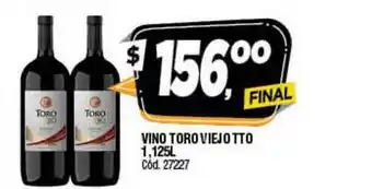 Supermercados Yaguar Vino Toroviejo TTO 1,125L oferta