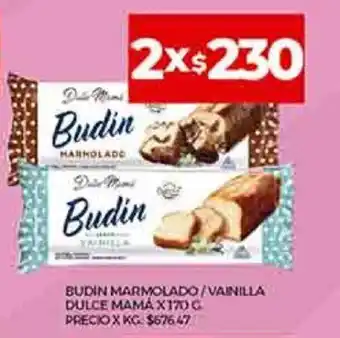 Supermercados DIA BUDIN marmolado / vainilla dulce mama X 170 G precio X KG oferta
