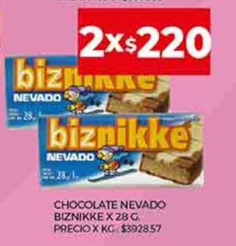 Chocolate nevado biznikke X 28 G.