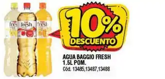Supermercados Yaguar Agua Baggio Fresh 1.5L Pom. 10% Descuento oferta