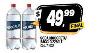 Supermercados Yaguar Soda Mocoreta-Baggio 2250LT oferta