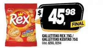 Supermercados Yaguar Galletitas Rex 75G - Galletitas Kesitas 75G oferta