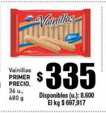 Cooperativa Obrera Vainillas primer precio oferta