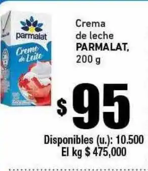 Cooperativa Obrera Crema de leche parmalat oferta
