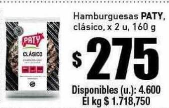 Cooperativa Obrera Hamburguesas paty oferta