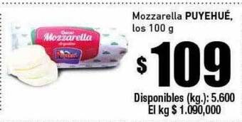 Cooperativa Obrera Mozzarella puyehue oferta