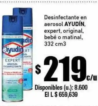 Cooperativa Obrera Desinfectante en aerosol ayudin expert original bebé o matinal oferta