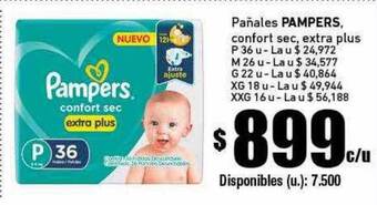 Cooperativa Obrera Pañales pampers confort sec extra plus oferta