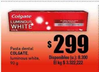 Cooperativa Obrera Pasta dental colgate luminous white oferta