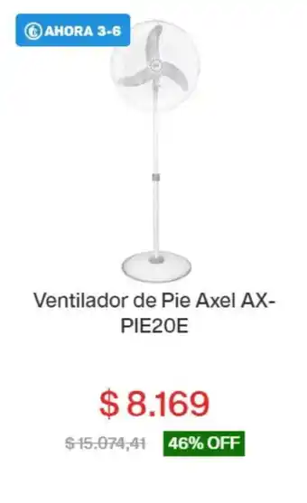 Garbarino Ventilador de pie axel AX-PIE20E oferta