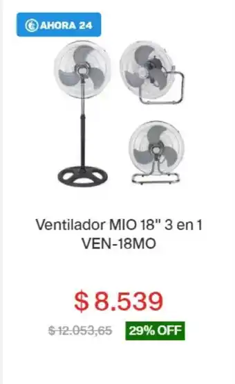Ventilador MIO 18" 3 en 1 VEN-18MO