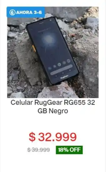 Garbarino Celular ruggear RG655 32 GB negro oferta