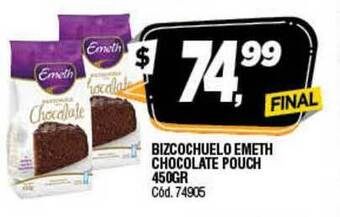 Supermercados Yaguar Bizcochuelo Emeth Chocolate Pouch 450Gr oferta