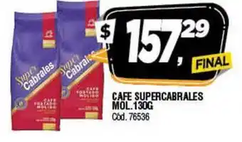 Supermercados Yaguar Cafe Supercabrales Mol. 130G oferta
