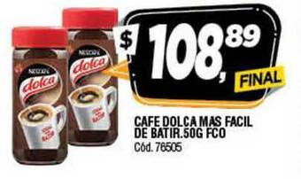 Supermercados Yaguar Cafe Dolca Mas Facil De Batir.50G FCO oferta
