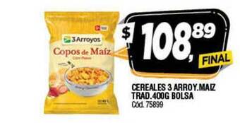 Supermercados Yaguar Cereales 3 Arroy.Maiz Trad.400G Bolsa oferta