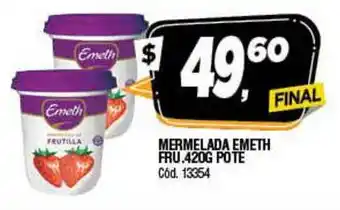 Supermercados Yaguar Mermelada Emeth Fru.420G Pote oferta