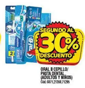 Supermercados Yaguar Oral B Cepillo-Pasta Dental (Adultos Y Niños) 30% Descuento oferta