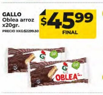 Supermayorista Vital Gallo Oblea Arroz oferta