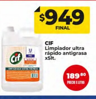 Supermayorista Vital Cif Limpiador Ultra Rápido Antigrasa oferta