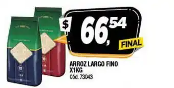 Supermercados Yaguar Arroz Largo Fino X1KG oferta