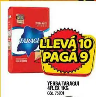 Supermercados Yaguar Yerba Taragui 4Flex 1Kg oferta
