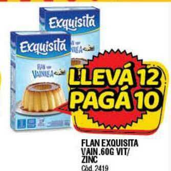 Supermercados Yaguar Flan Exquisita Vain.60G Vit-Zinc oferta