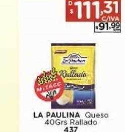 Hipermay La paulina queso rallado oferta