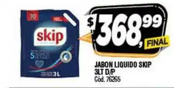 Supermercados Yaguar Jabon Liquido Skip 3LT D-P oferta