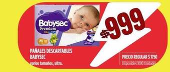 Supermercados Vea Pañales descartables babysec oferta