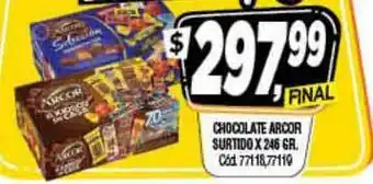 Supermercados Yaguar Chocolate Arcor Surtido X 246 Gr. oferta