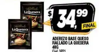 Supermercados Yaguar Aderezo Base Queso Rallado La Quesera 40G oferta