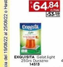 Hipermay Exquisita gelat light durazno oferta