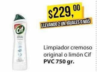 Supermercados Damesco Limpiador cremoso original o limón cif oferta