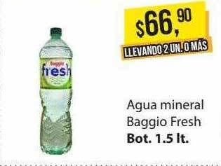 Supermercados Damesco Agua mineral baggio fresh oferta