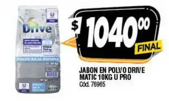 Supermercados Yaguar Jabon En Polvo Drive Matic 10KG U Pro oferta