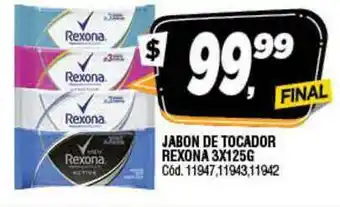 Supermercados Yaguar Jabon De Tocador Rexona 3x125G oferta