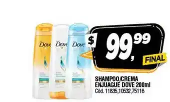 Supermercados Yaguar Shampoo-Crema Enjuague Dove 200ML oferta