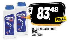 Supermercados Yaguar Talco Algabo Foot 200G oferta