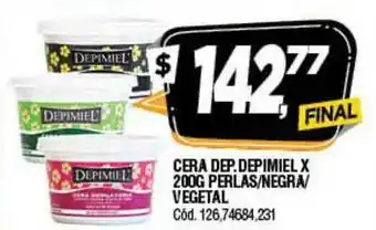 Supermercados Yaguar Cera Dep.Depimiel X 200G Perlas-Negra-Vegetal oferta