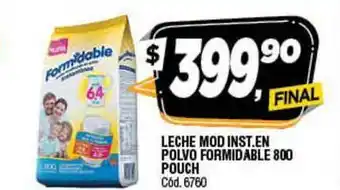 Supermercados Yaguar Leche Mod Inst.En Polvo Formidable 800 Pouch oferta
