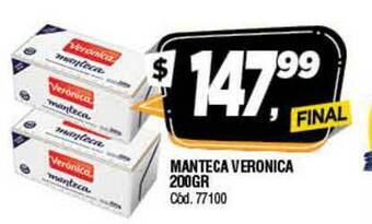 Supermercados Yaguar Manteca Veronica 200Gr oferta